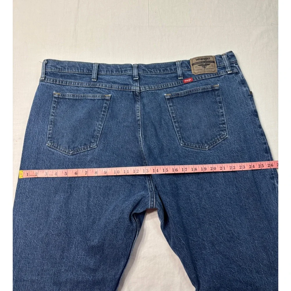 Wrangler Premium Quality Mens Blue Denim Straight Leg Jeans 44x30 1097FXVMD
